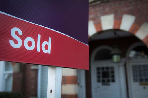 sold sign outside a uk property